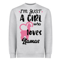 Just A Girl Who Loves Llamas I Love Llamas Heavyweight Sweatshirt | Teevron