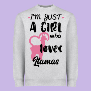 Just A Girl Who Loves Llamas I Love Llamas Heavyweight Sweatshirt Designed By Bettercallsaul