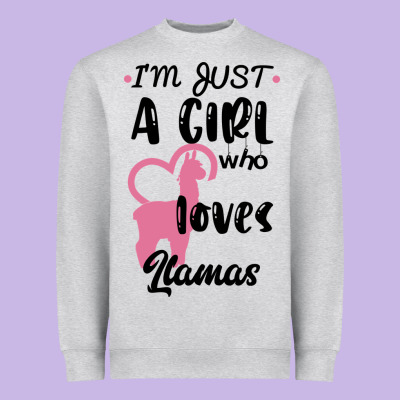 Just A Girl Who Loves Llamas I Love Llamas Heavyweight Sweatshirt Designed By Bettercallsaul