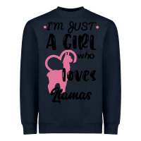 Navy Just A Girl Who Loves Llamas I Love Llamas Heavyweight Sweatshirt - Bettercallsaul