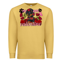 Antique Gold My dog is my Valentine's Day Premium Sweatshirt - FaDigitalArtStudio