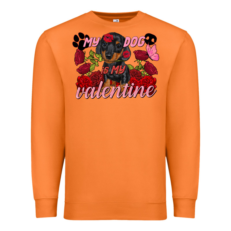 My Dog Is My Valentine's Day Premium Sweatshirt by FaDigitalArtStudio | Teevron