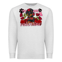 Oatmeal Heather My dog is my Valentine's Day Premium Sweatshirt - FaDigitalArtStudio