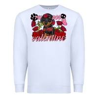 White My dog is my Valentine's Day Premium Sweatshirt - FaDigitalArtStudio