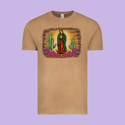 Western Our Lady Of Guadalupe Vintage Tee Designed By Jahusdesignshop