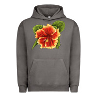 Pigment Tornado Hawaiian Hibiscus Flower Illustrations Urban Hoodie - LillyAllenDesigns