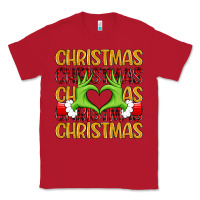 Red christmas grinch heart hands Classic Tee - MaliasSmallBusiness