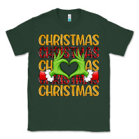 Sports Green christmas grinch heart hands Classic Tee - MaliasSmallBusiness