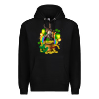 Black St. Patrick's Donkey with balloon Premium Hoodie - HowdyJamesFarm