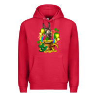Cardinal St. Patrick's Donkey with balloon Premium Hoodie - HowdyJamesFarm