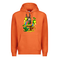 Carrot St. Patrick's Donkey with balloon Premium Hoodie - HowdyJamesFarm