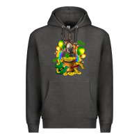 Charcoal Heather St. Patrick's Donkey with balloon Premium Hoodie - HowdyJamesFarm