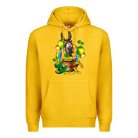 Lemon St. Patrick's Donkey with balloon Premium Hoodie - HowdyJamesFarm