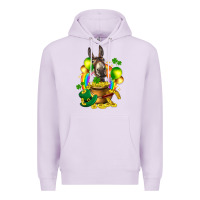 Lilac St. Patrick's Donkey with balloon Premium Hoodie - HowdyJamesFarm