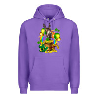 Purple St. Patrick's Donkey with balloon Premium Hoodie - HowdyJamesFarm