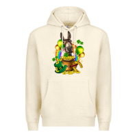 Sandshell St. Patrick's Donkey with balloon Premium Hoodie - HowdyJamesFarm