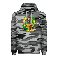 Slate Camo St. Patrick's Donkey with balloon Premium Hoodie - HowdyJamesFarm