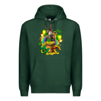 Sports Green St. Patrick's Donkey with balloon Premium Hoodie - HowdyJamesFarm