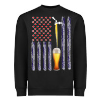 Black American Flag Beer Heavyweight Sweatshirt - Bettercallsaul
