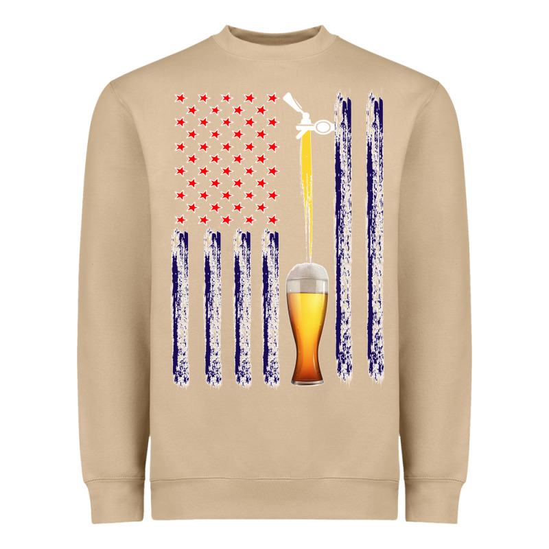 American Flag Beer Heavyweight Sweatshirt by Bettercallsaul | Teevron