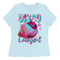 Baby Blue disco cowgirl Ladies Tee - NancyCooperArtShop