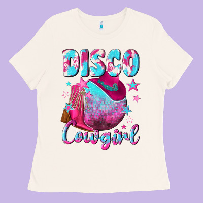 Disco Cowgirl Ladies Tee Designed By Nancycooperartshop