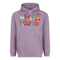 Lavender valentines day coffee cups (1) Heavyweight Hoodie - OliviaCreatesArt