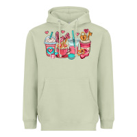 Matcha valentines day coffee cups (1) Heavyweight Hoodie - OliviaCreatesArt