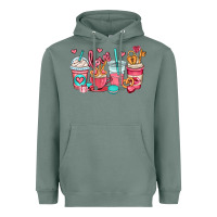 Sage valentines day coffee cups (1) Heavyweight Hoodie - OliviaCreatesArt