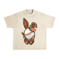 Sandshell Baseball Easter Bunny Urban Heavy Tee - BundleAndBundleShop