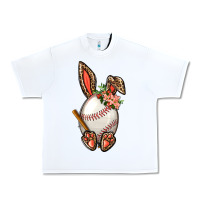 White Baseball Easter Bunny Urban Heavy Tee - BundleAndBundleShop