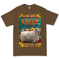 Cacao Western Sheep Happens Sunflowers Premium Tee - LillyAllenDesigns