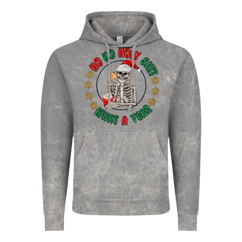 Ho Ho Holly Shit Skeleton Santa Vintage Hoodie by MaliasSmallBusiness | Teevron