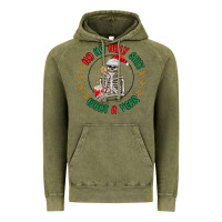 Vintage Olive ho ho holly shit skeleton santa Vintage Hoodie - MaliasSmallBusiness