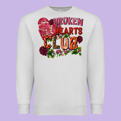 Broken Heart Club Premium Sweatshirt Designed By Fadigitalartstudio