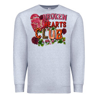 Heather Grey Broken heart club Premium Sweatshirt - FaDigitalArtStudio