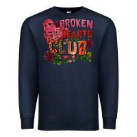 Navy Broken heart club Premium Sweatshirt - FaDigitalArtStudio