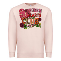 Pale Pink Broken heart club Premium Sweatshirt - FaDigitalArtStudio