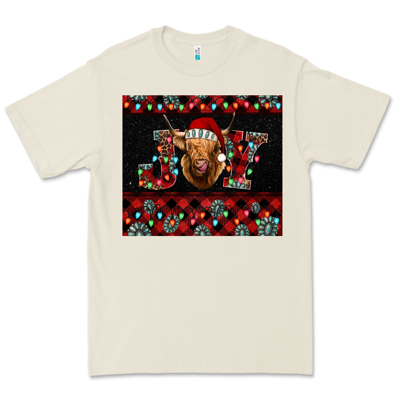 Highland Cow Joy Christmas Premium Tee by BarkalooDesign | Teevron
