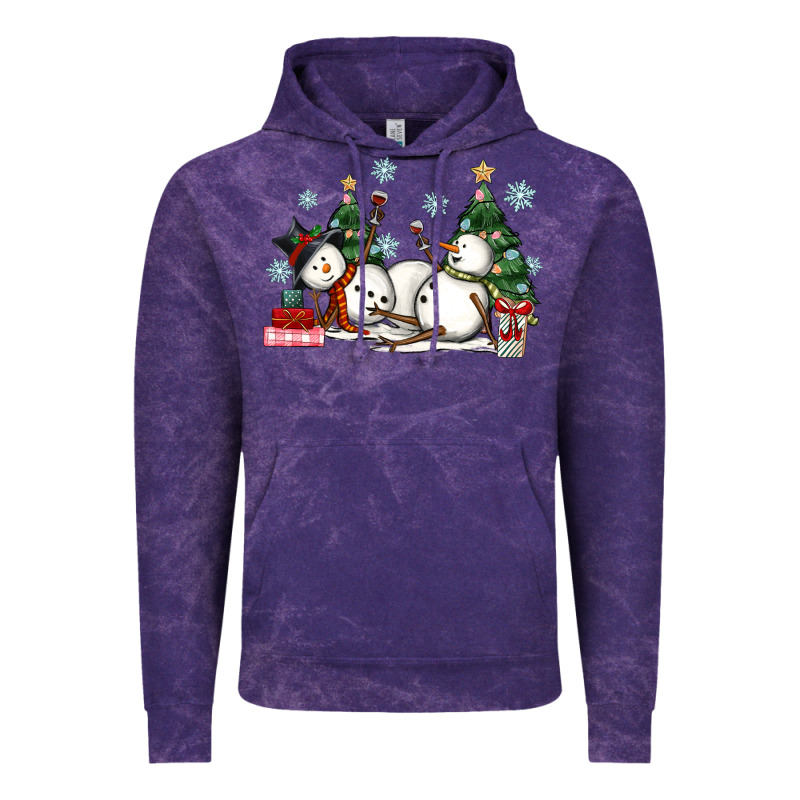 Christmas Snowmen With Wine Vintage Hoodie by MaliasSmallBusiness | Teevron