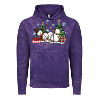 Cloud Purple christmas snowmen with wine Vintage Hoodie - MaliasSmallBusiness