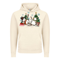 Vintage Artic christmas snowmen with wine Vintage Hoodie - MaliasSmallBusiness