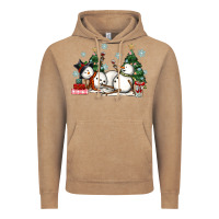 Vintage Coffee christmas snowmen with wine Vintage Hoodie - MaliasSmallBusiness