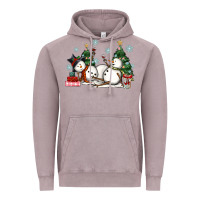 Vintage Zinc christmas snowmen with wine Vintage Hoodie - MaliasSmallBusiness