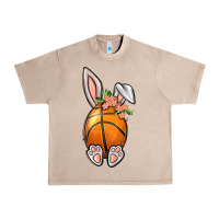 French Oak Basketball Easter Bunny Urban Heavy Tee - BundleAndBundleShop