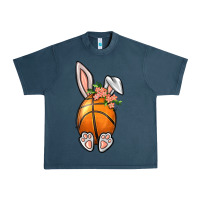 Midnight Navy Basketball Easter Bunny Urban Heavy Tee - BundleAndBundleShop