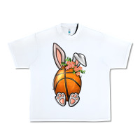 White Basketball Easter Bunny Urban Heavy Tee - BundleAndBundleShop