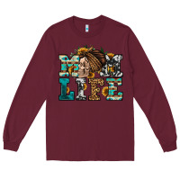 Burgundy western momlife skull with bandana Long Sleeve Tee - Jasminsmagicworld