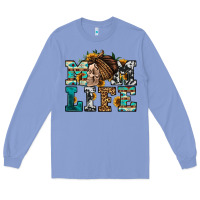 Colony Blue western momlife skull with bandana Long Sleeve Tee - Jasminsmagicworld