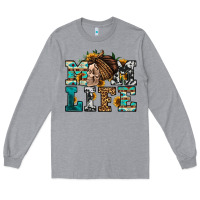Heather Grey western momlife skull with bandana Long Sleeve Tee - Jasminsmagicworld